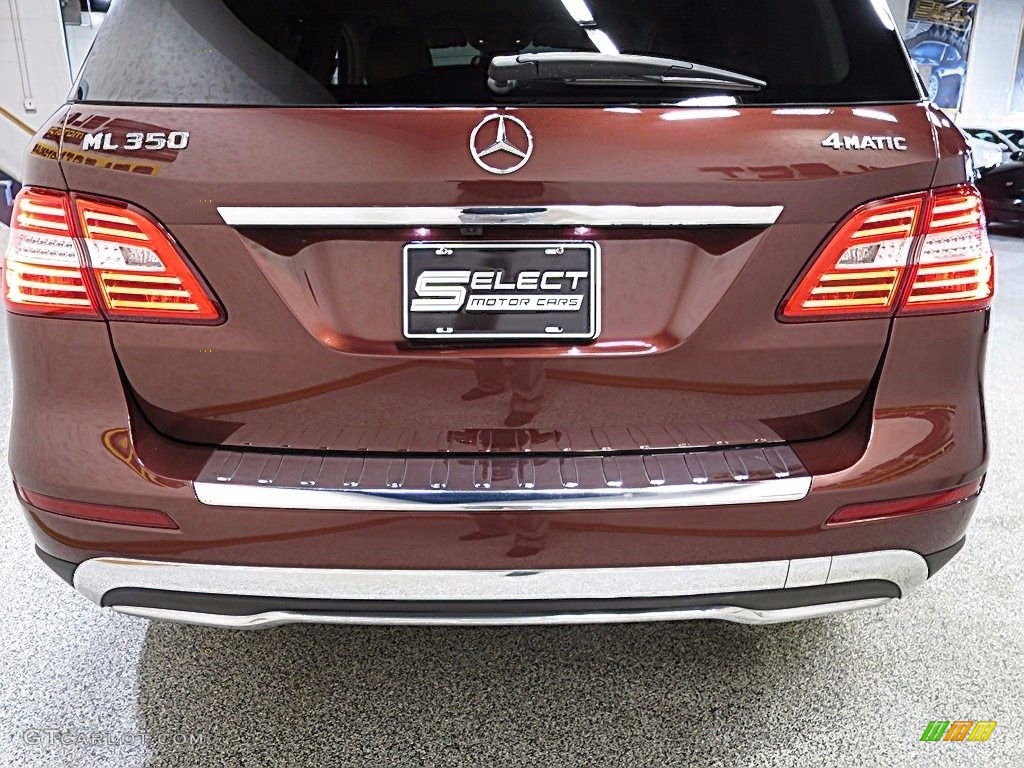 2014 ML 350 4Matic - Cinnabar Red Metallic / Almond Beige photo #4