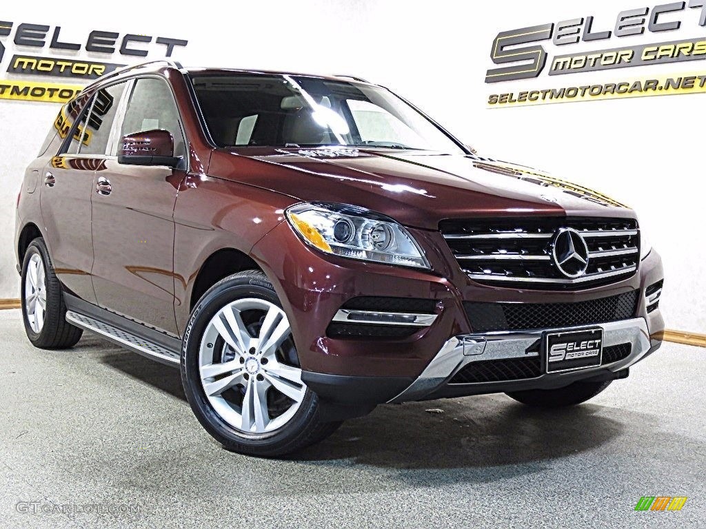 2014 ML 350 4Matic - Cinnabar Red Metallic / Almond Beige photo #5
