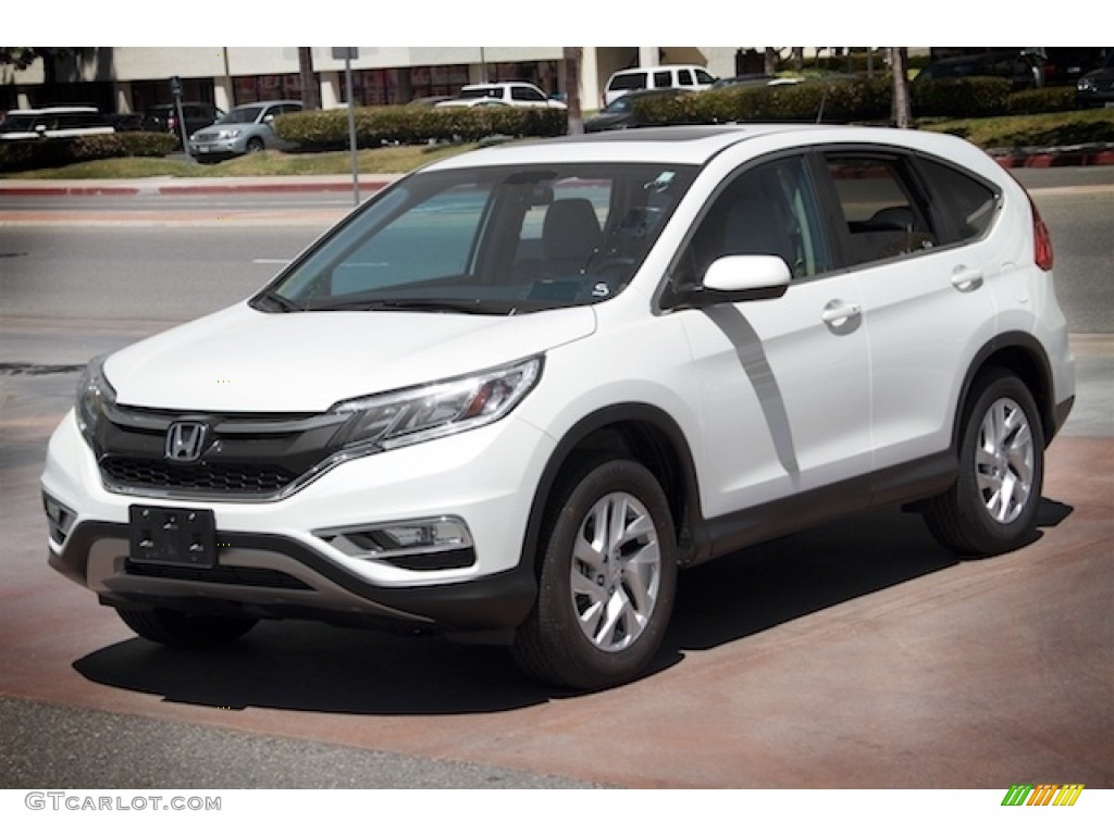 2015 CR-V EX AWD - White Diamond Pearl / Gray photo #8