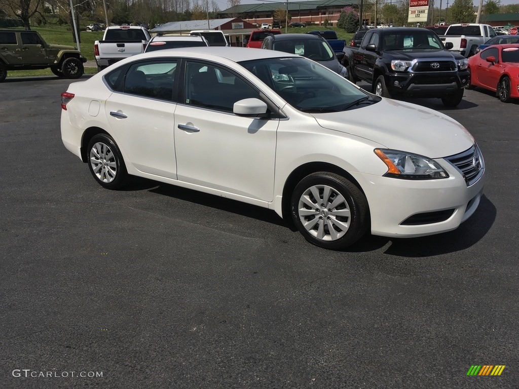 2013 Sentra SV - Aspen White / Charcoal photo #1