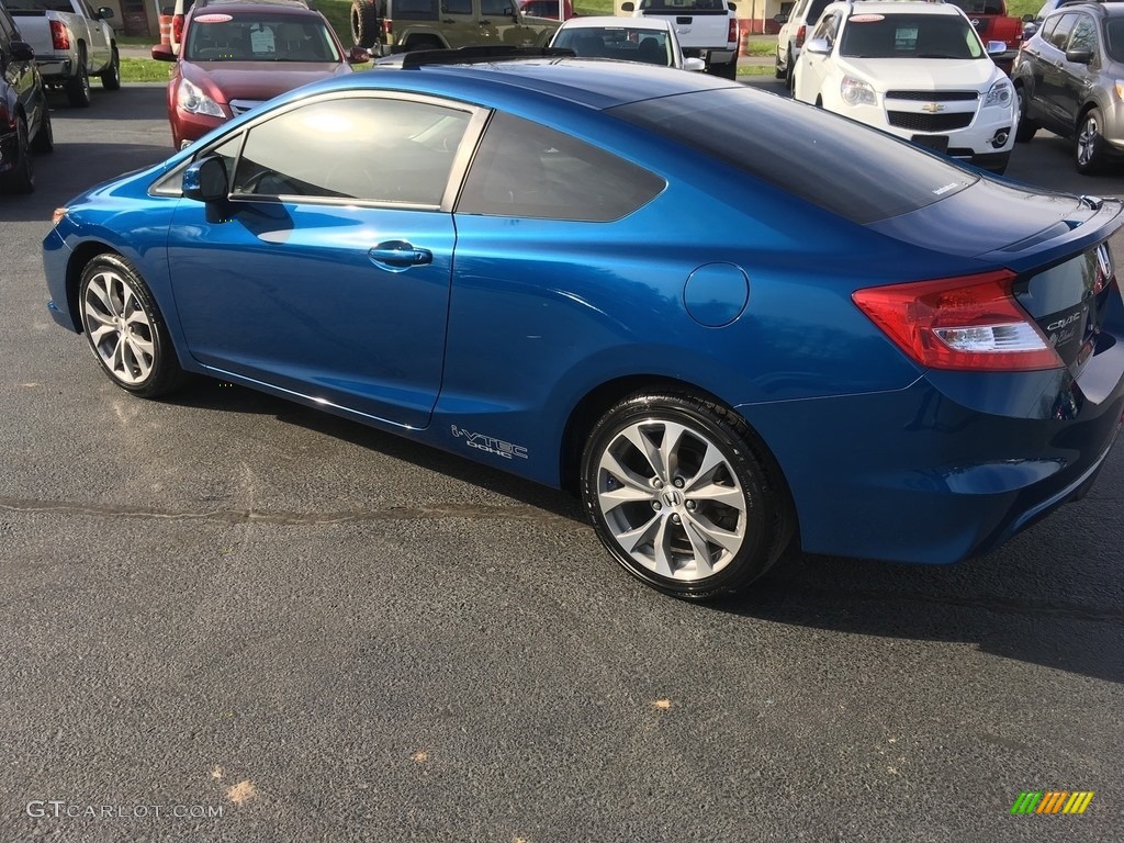 2012 Civic Si Coupe - Dyno Blue Pearl / Black photo #7