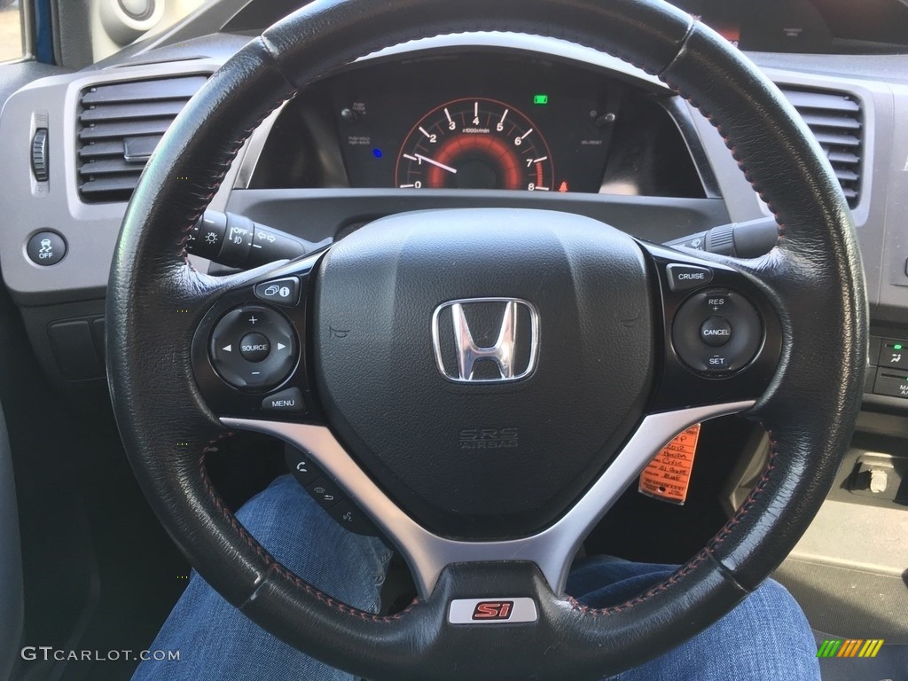 2012 Civic Si Coupe - Dyno Blue Pearl / Black photo #15