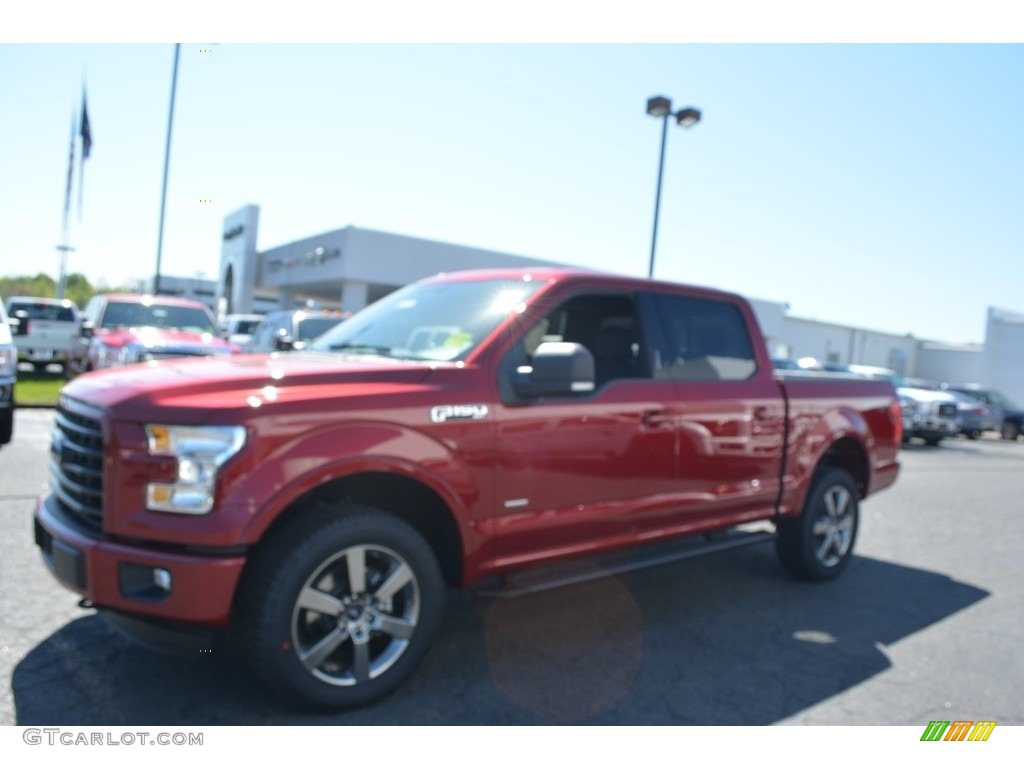 2016 F150 XLT SuperCrew 4x4 - Ruby Red / Black photo #3