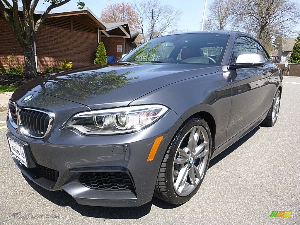 2015 2 Series M235i Coupe - Mineral Grey Metallic / Coral Red/Black photo #1