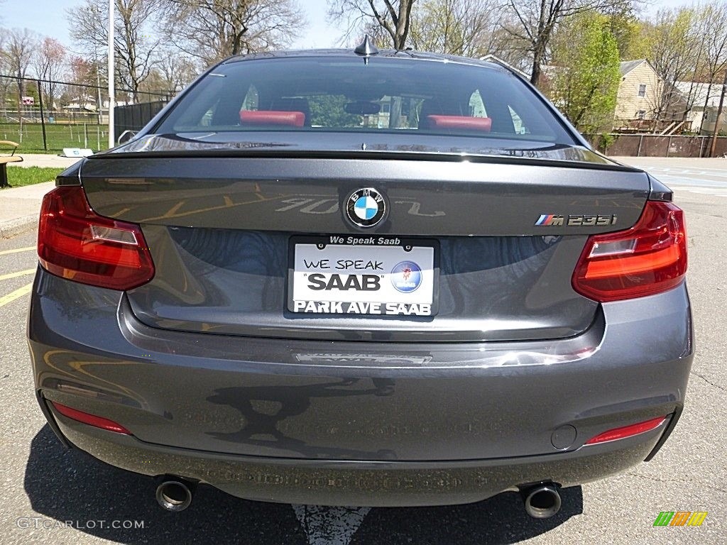 2015 2 Series M235i Coupe - Mineral Grey Metallic / Coral Red/Black photo #4