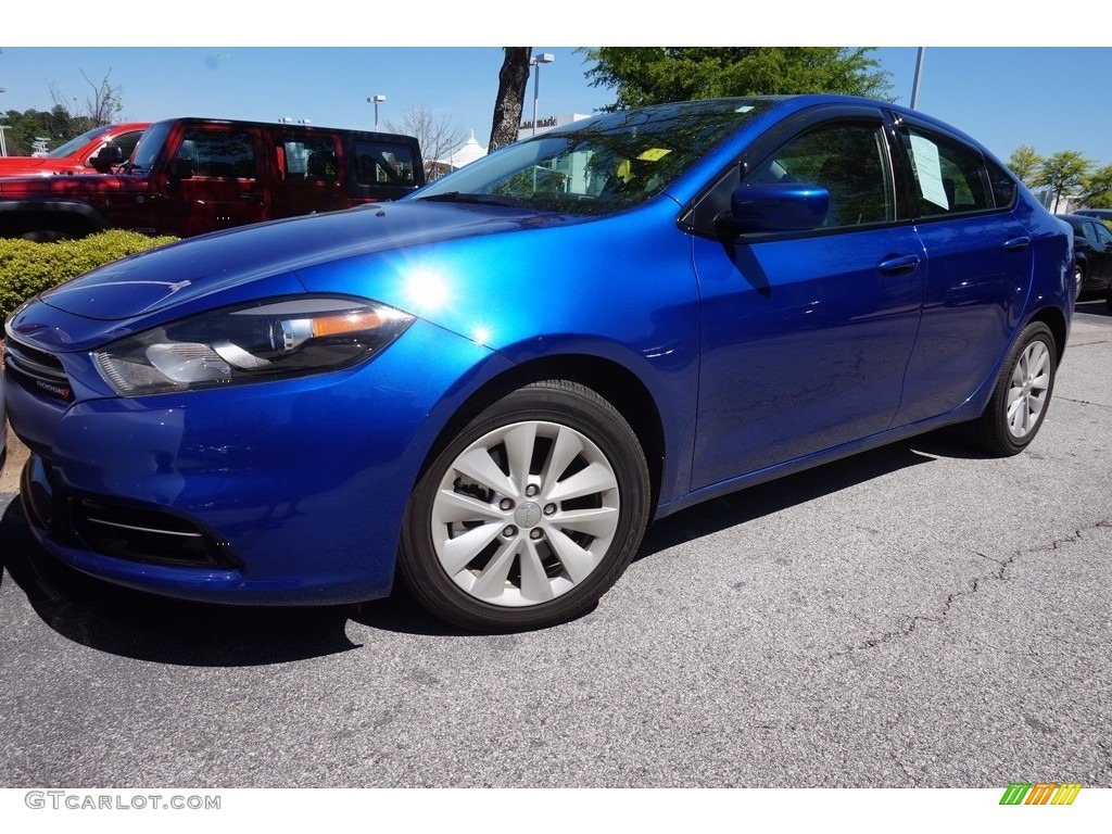 2014 Dart SXT - Blue Streak Pearl Coat / Black/Light Tungsten photo #1