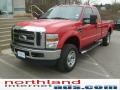Red - F250 Super Duty XLT SuperCab 4x4 Photo No. 7