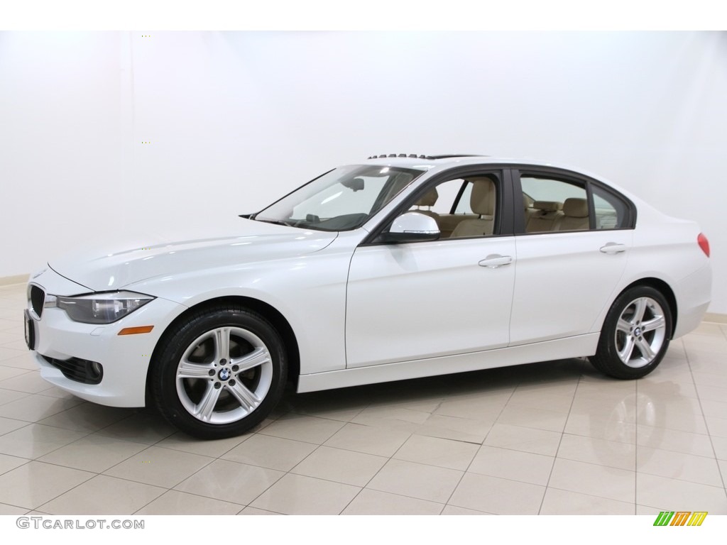 2013 3 Series 328i xDrive Sedan - Mineral White Metallic / Venetian Beige photo #3