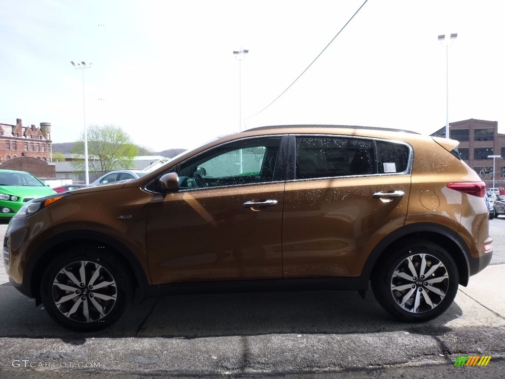 2017 Sportage EX AWD - Burnished Copper / Black photo #5