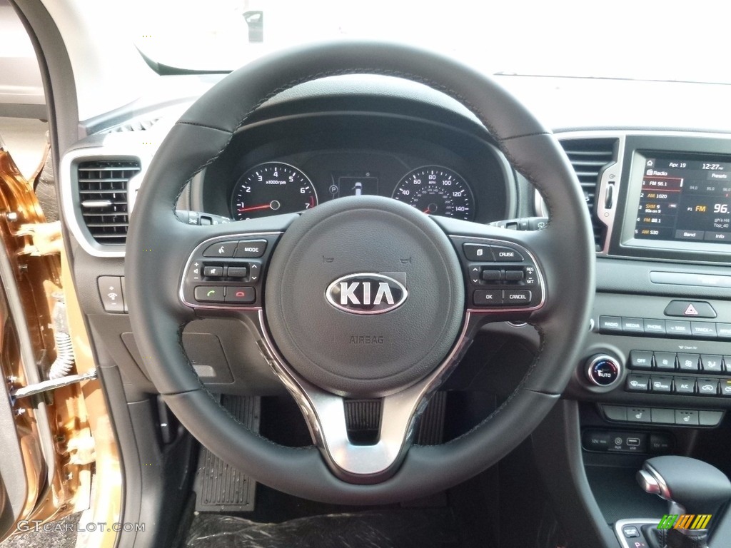 2017 Kia Sportage EX AWD Black Steering Wheel Photo #112399781