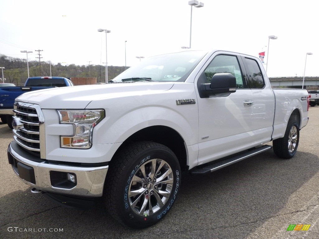 2016 F150 XLT SuperCab 4x4 - Oxford White / Medium Earth Gray photo #7