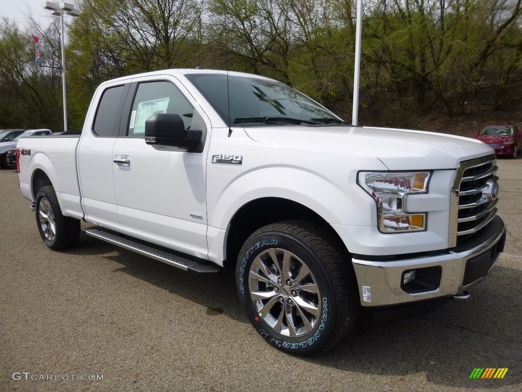 2016 F150 XLT SuperCab 4x4 - Oxford White / Medium Earth Gray photo #9