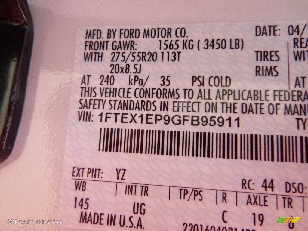 2016 F150 XLT SuperCab 4x4 - Oxford White / Medium Earth Gray photo #15