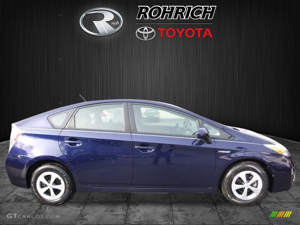 2012 Prius 3rd Gen Three Hybrid - Nautical Blue Metallic / Dark Gray photo #2