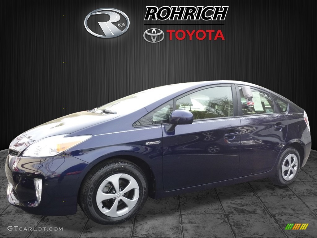 2012 Prius 3rd Gen Three Hybrid - Nautical Blue Metallic / Dark Gray photo #3