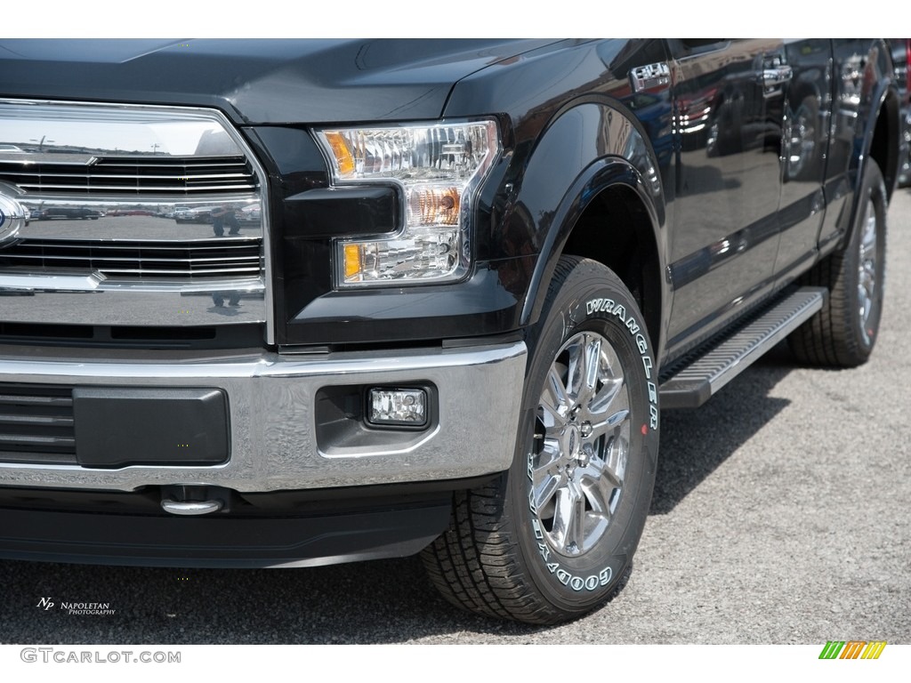 2016 F150 Lariat SuperCab 4x4 - Shadow Black / Black photo #3