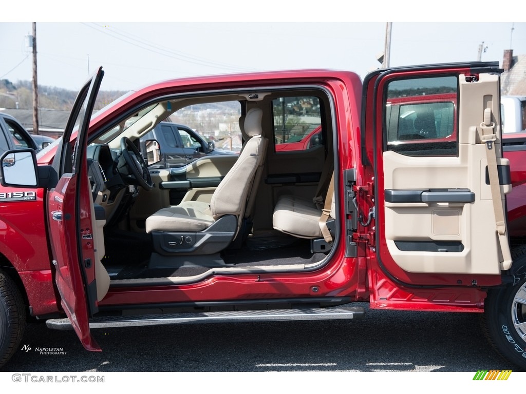 2016 F150 XLT SuperCab 4x4 - Ruby Red / Medium Light Camel photo #9