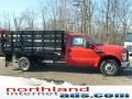 Red - F350 Super Duty XL Regular Cab Chassis Stake Truck Photo No. 6