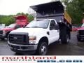 Oxford White 2009 Ford F350 Super Duty XL Regular Cab 4x4 Chassis Dump Truck