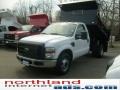 Oxford White 2009 Ford F350 Super Duty XL Regular Cab Chassis Dump Truck