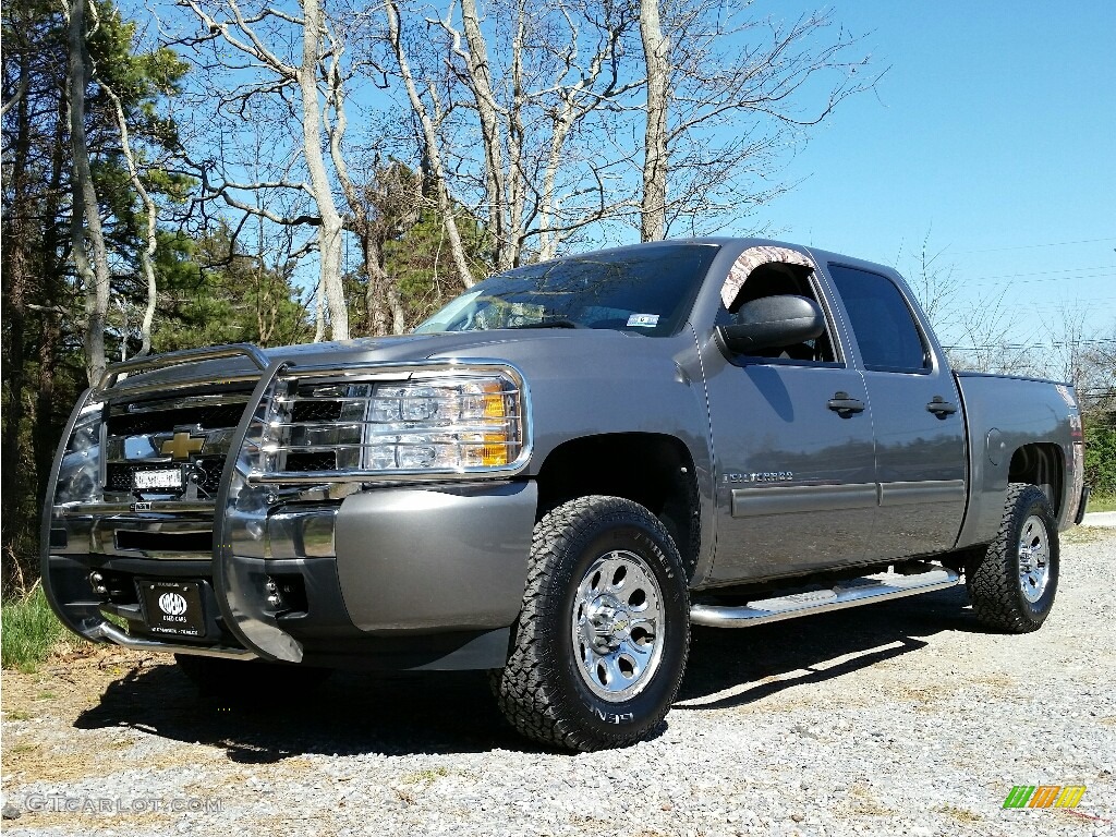 2009 Silverado 1500 LT Crew Cab 4x4 - Graystone Metallic / Light Titanium photo #1