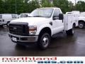 Oxford White 2009 Ford F350 Super Duty XL Regular Cab 4x4 Chassis Utility
