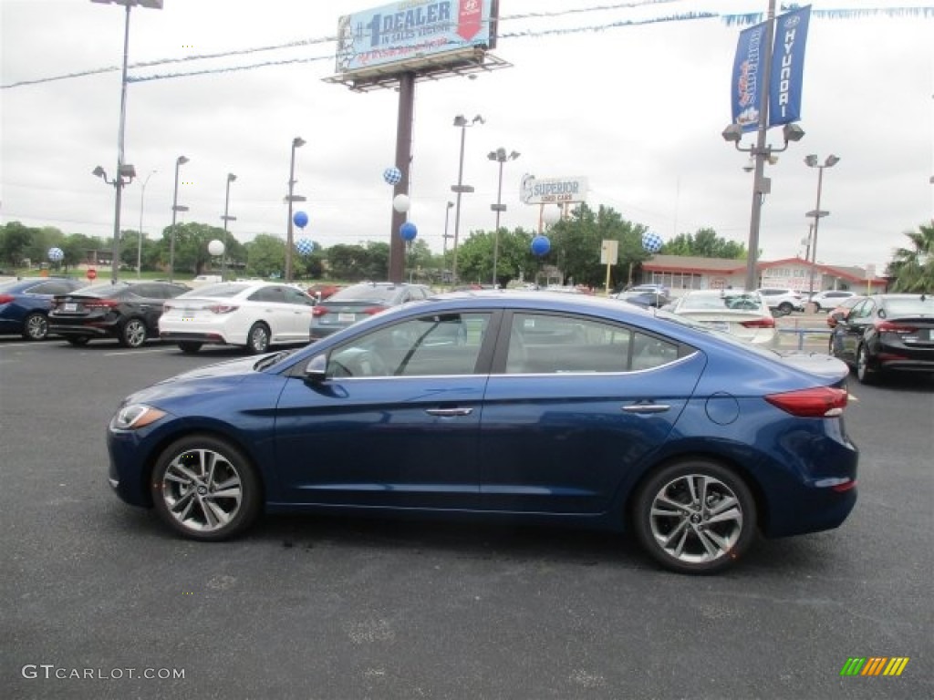 2017 Elantra Limited - Lakeside Blue / Gray photo #4
