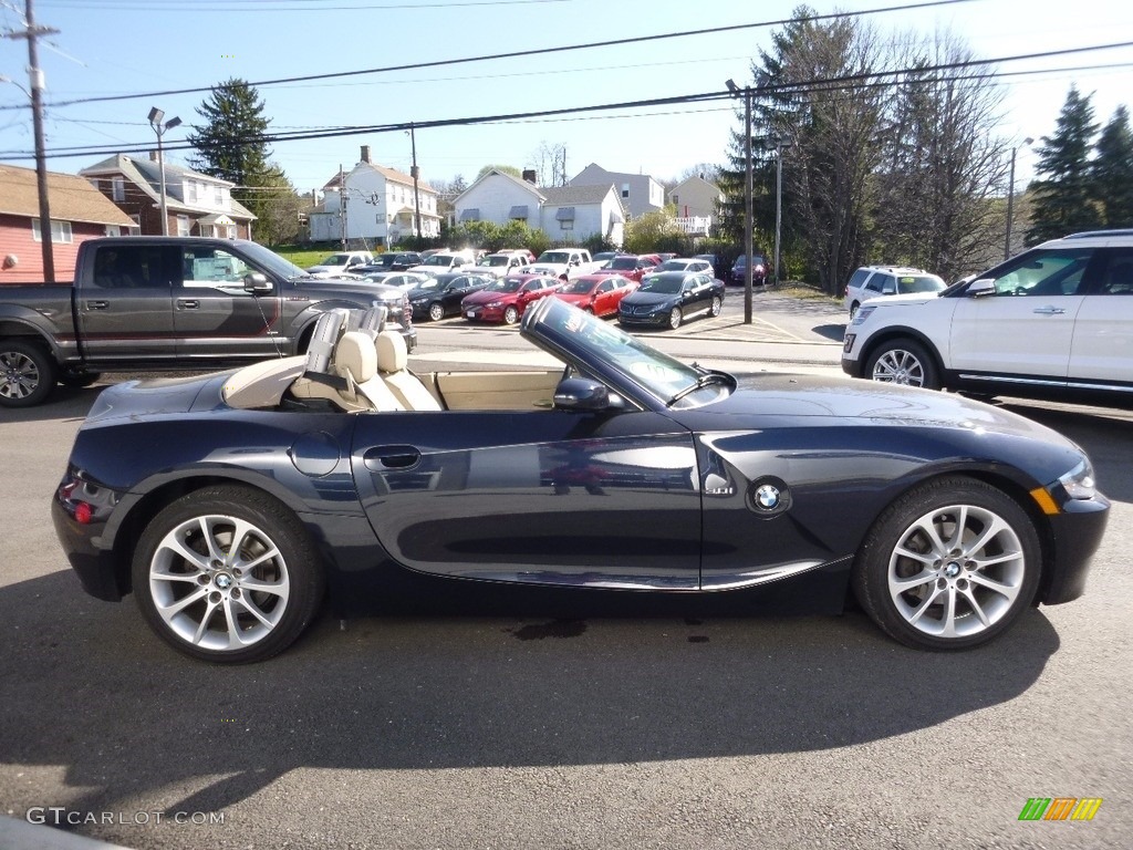 2007 Z4 3.0i Roadster - Monaco Blue Metallic / Beige photo #4