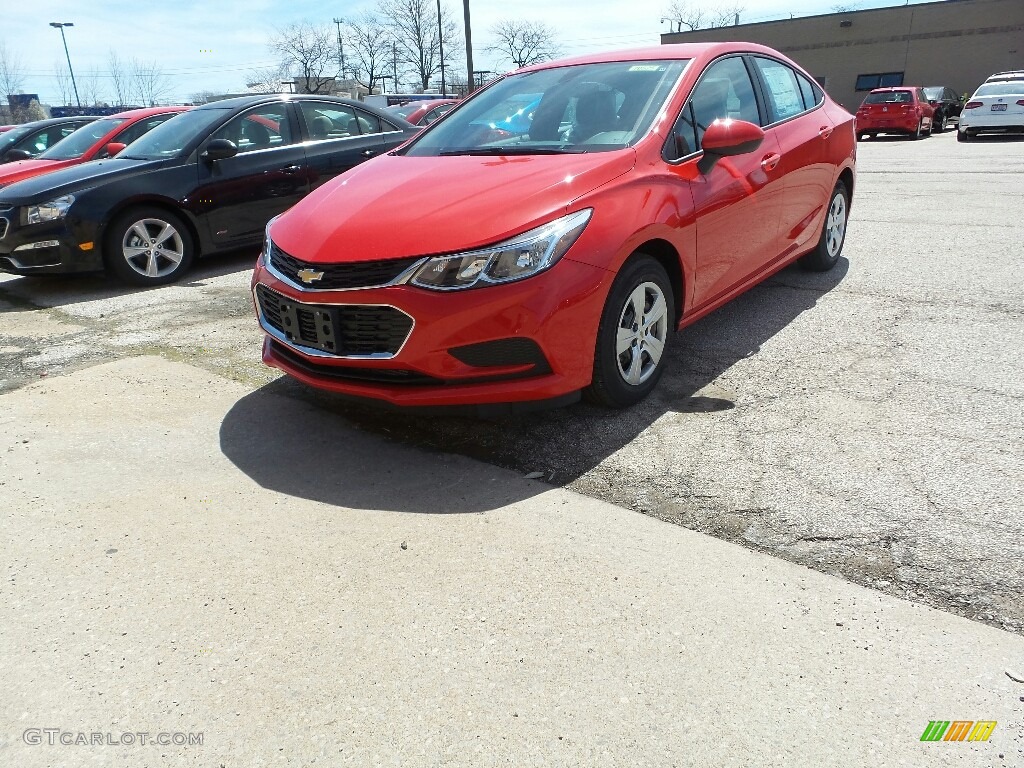 2016 Cruze LS Sedan - Red Hot / Jet Black photo #1