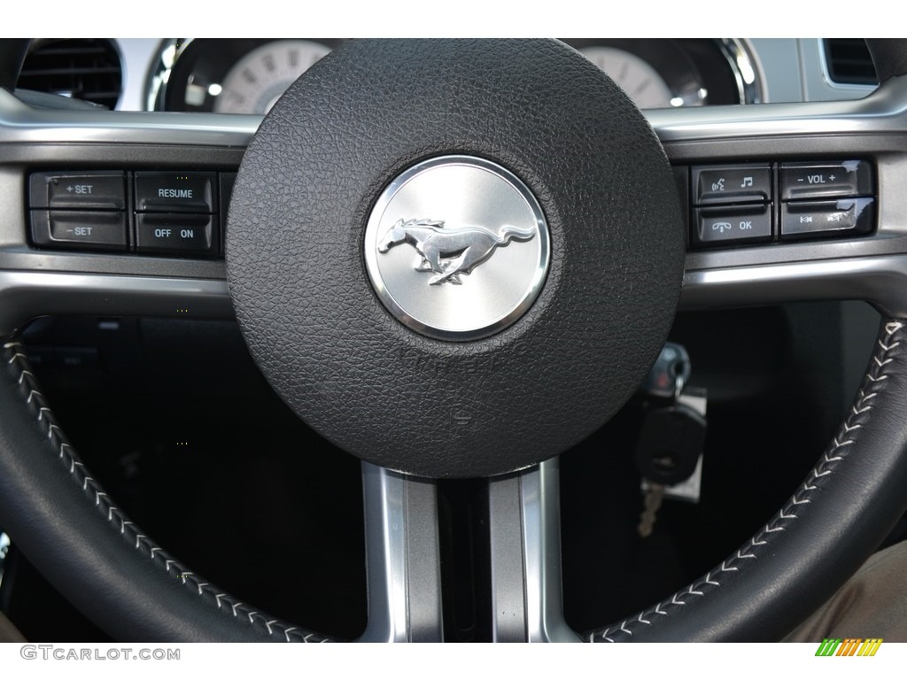 2012 Mustang V6 Premium Coupe - Kona Blue Metallic / Stone photo #17