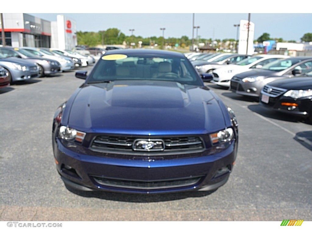 2012 Mustang V6 Premium Coupe - Kona Blue Metallic / Stone photo #22