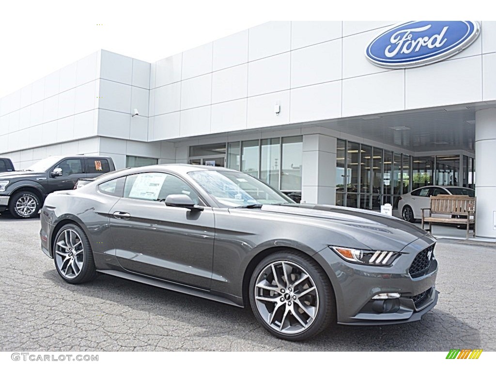 2016 Mustang EcoBoost Coupe - Magnetic Metallic / Ebony photo #1