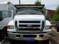 2007 Oxford White Ford F750 Super Duty XLT Chassis Regular Cab Dump Truck  photo #2