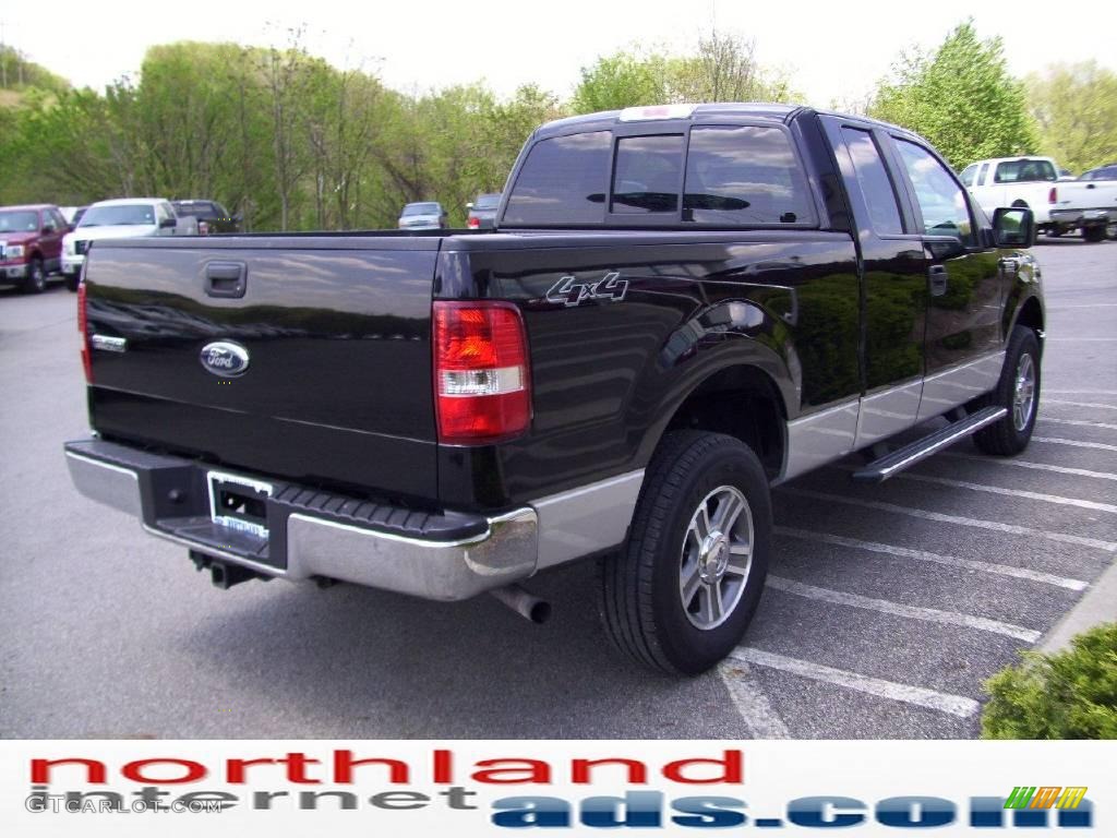 2006 F150 XLT SuperCab 4x4 - Black / Medium Flint photo #4