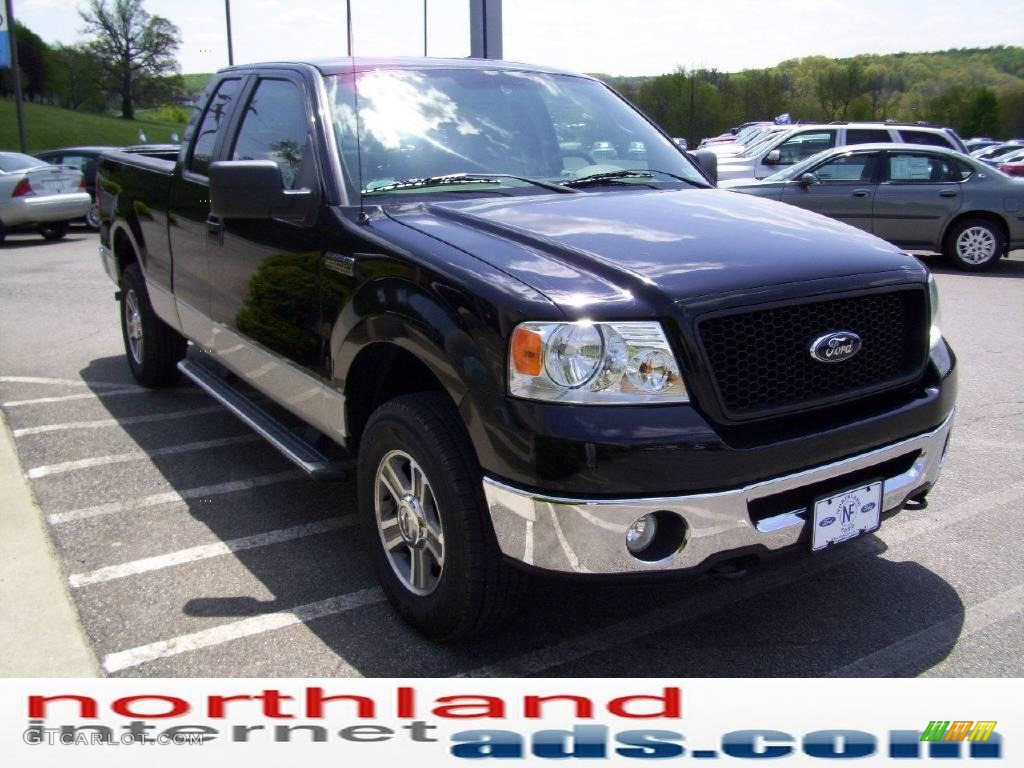 2006 F150 XLT SuperCab 4x4 - Black / Medium Flint photo #5