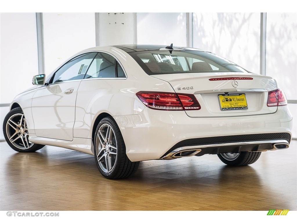 2016 E 400 Coupe - Polar White / Red/Black photo #3