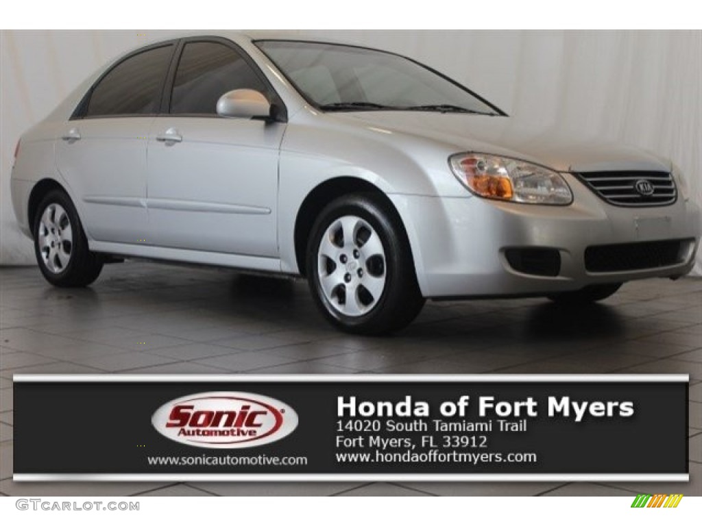 2008 Spectra EX Sedan - Silver / Gray photo #1
