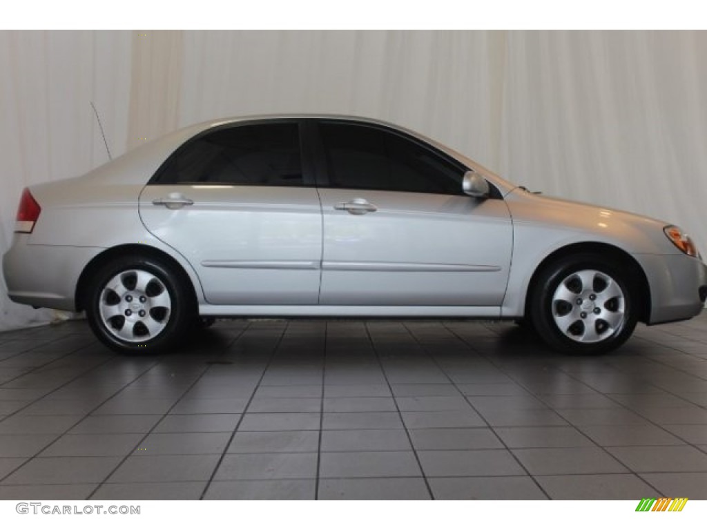 2008 Spectra EX Sedan - Silver / Gray photo #3