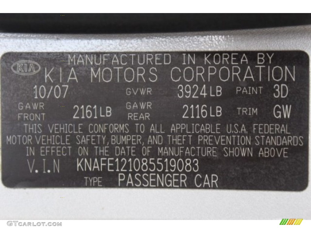 2008 Spectra EX Sedan - Silver / Gray photo #29