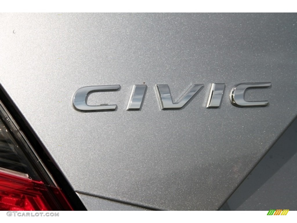 2016 Civic EX-L Sedan - Lunar Silver Metallic / Black photo #3