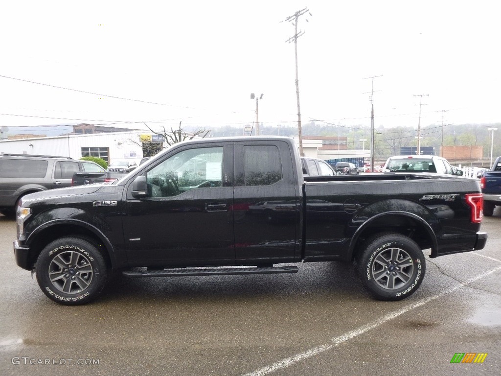 2016 F150 XLT SuperCab 4x4 - Shadow Black / Black photo #6