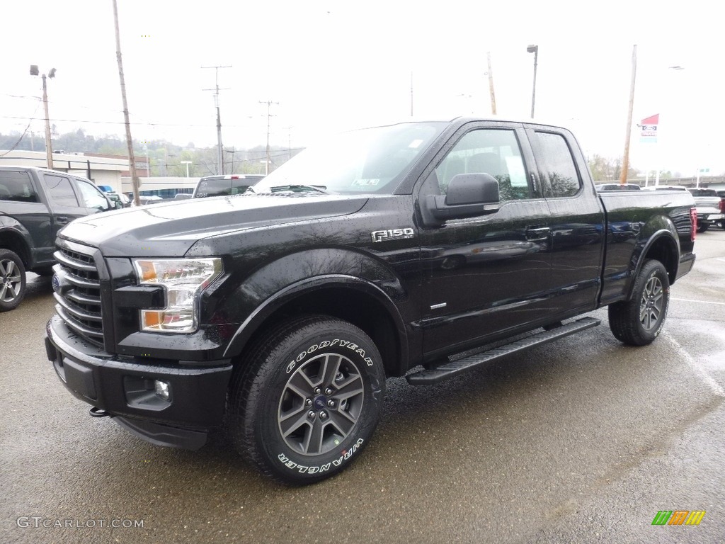 2016 F150 XLT SuperCab 4x4 - Shadow Black / Black photo #7