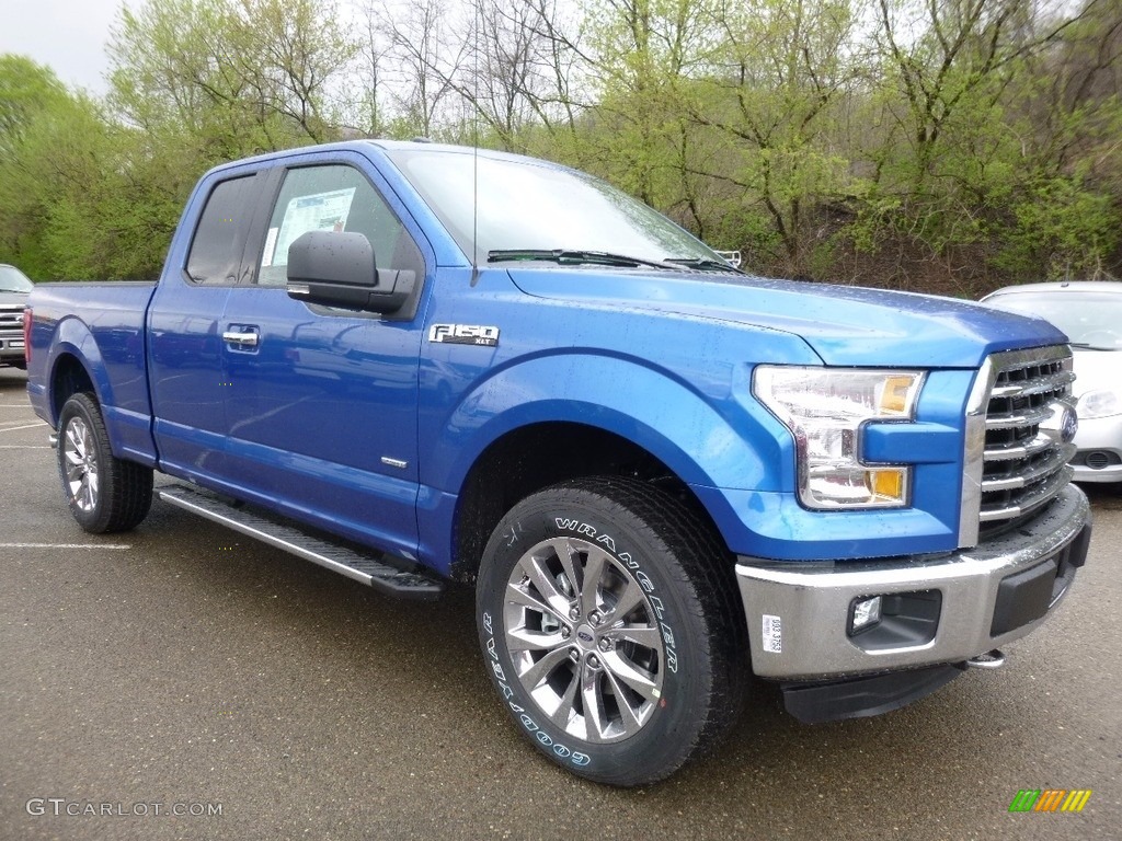 2016 F150 XLT SuperCab 4x4 - Blue Flame / Medium Earth Gray photo #9