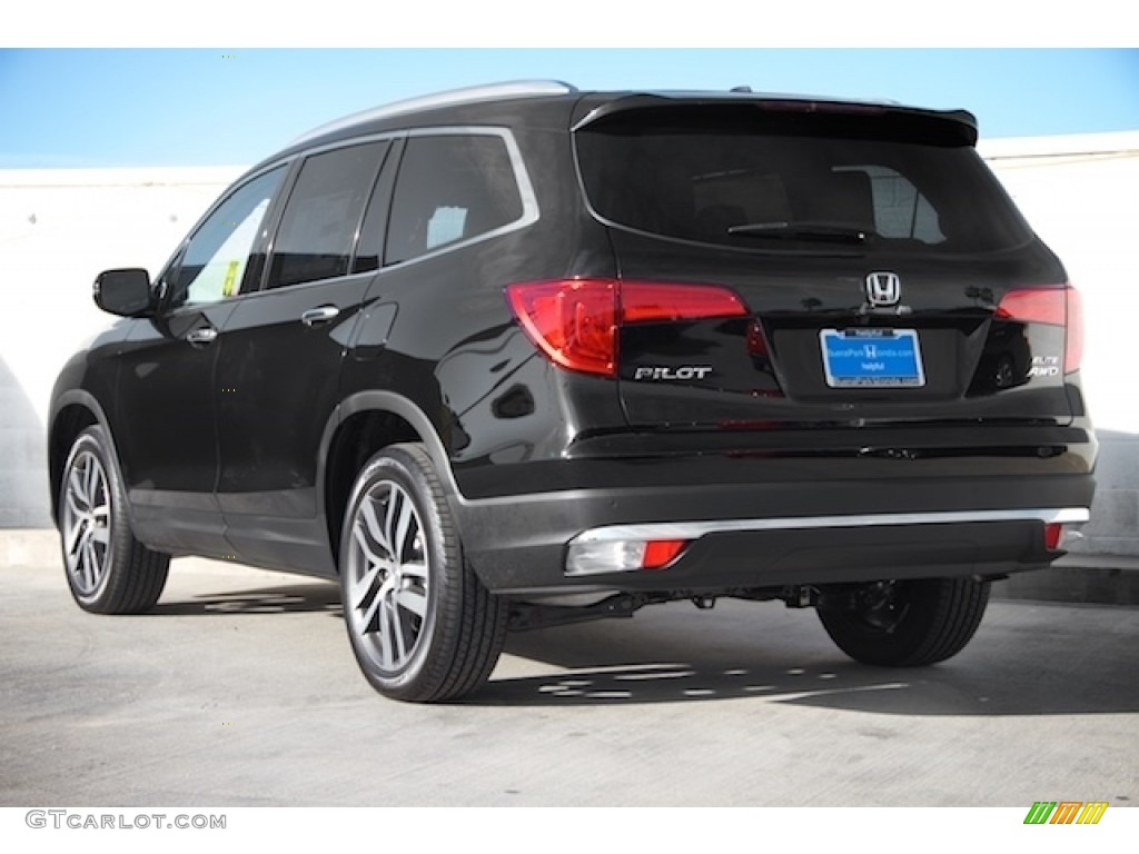 2016 Pilot Elite AWD - Crystal Black Pearl / Gray photo #2