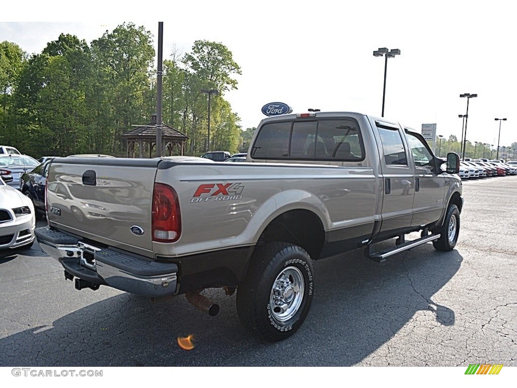 2004 F350 Super Duty Lariat Crew Cab 4x4 - Arizona Beige Metallic / Medium Parchment photo #3