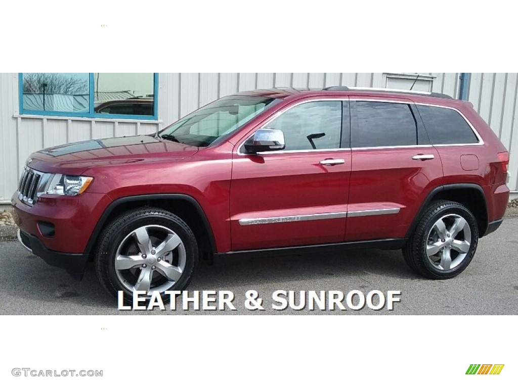 2013 Grand Cherokee Limited 4x4 - Deep Cherry Red Crystal Pearl / Black/Light Frost Beige photo #1