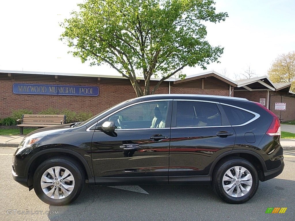 2014 CR-V EX-L AWD - Crystal Black Pearl / Black photo #2