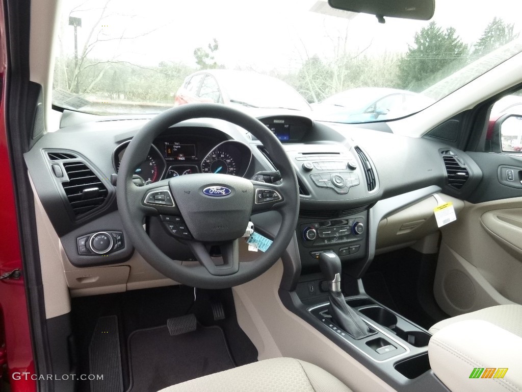 Medium Light Stone Interior 2017 Ford Escape SE 4WD Photo #112485329