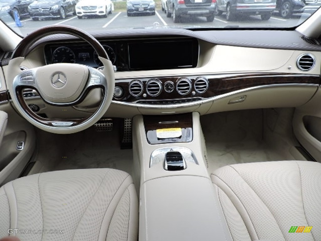 Silk Beige/Espresso Brown Interior 2016 Mercedes-Benz S 550 4Matic Sedan Photo #112491680