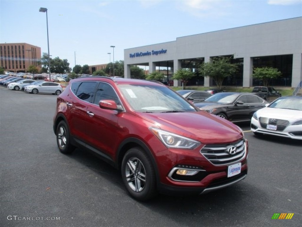 2017 Santa Fe Sport FWD - Serrano Red / Beige photo #1